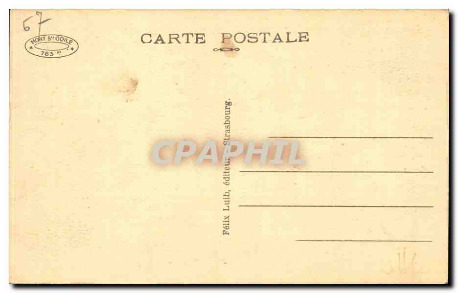 CPA Mont Saint odile Sous bois — Verso