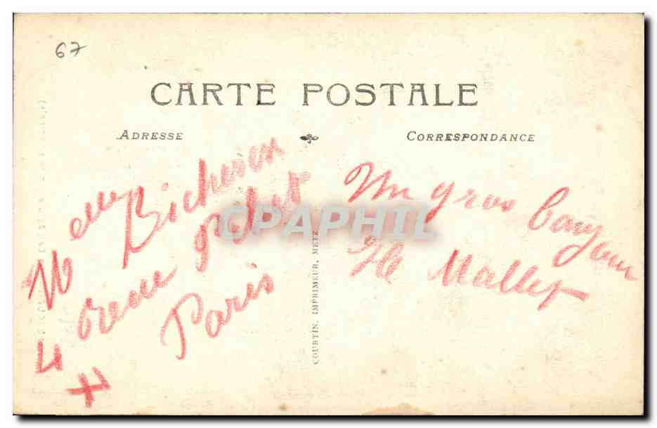 CPA Strasbourg La cathedrale  — Verso