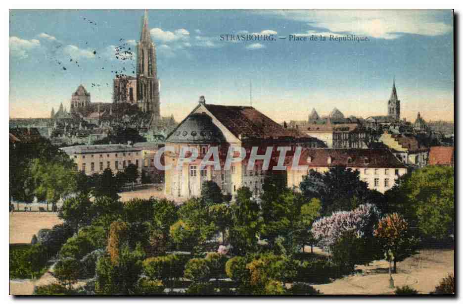 CPA Strasbourg Place de la Republique