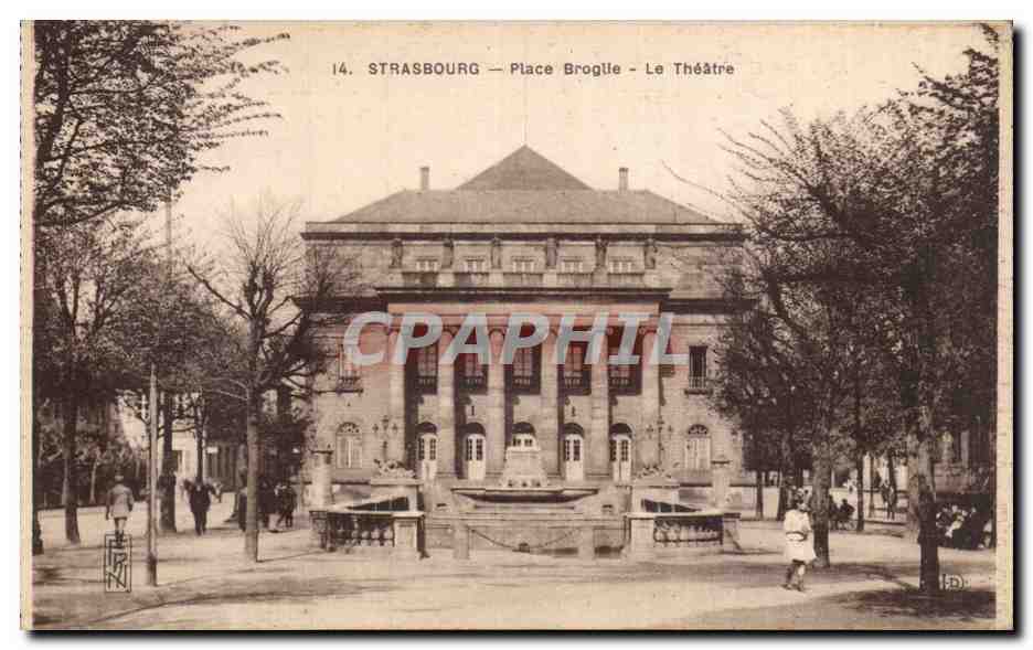 CPA Strasbourg Place Broglie Le theatre