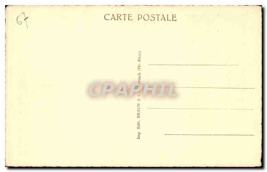 CPA Strasbourg Le palais du Rhin — Verso