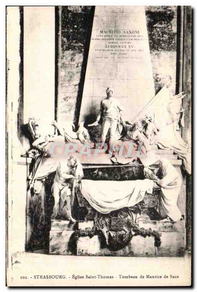 CPA Strasbourg Eglise Saint Thomas Tombeau de Maurice de Saxe