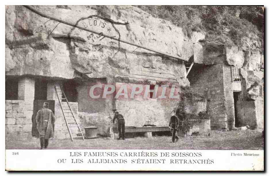 Les fameuses carrières de Soissons — où les Allemands s'étaient retranchés — Photo Meurisse, n°346