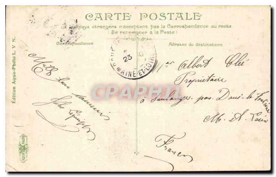 Alger — Arrivée du Courrier Transatlantique — Édition Aqua-Photo L. V. S. — Verso
