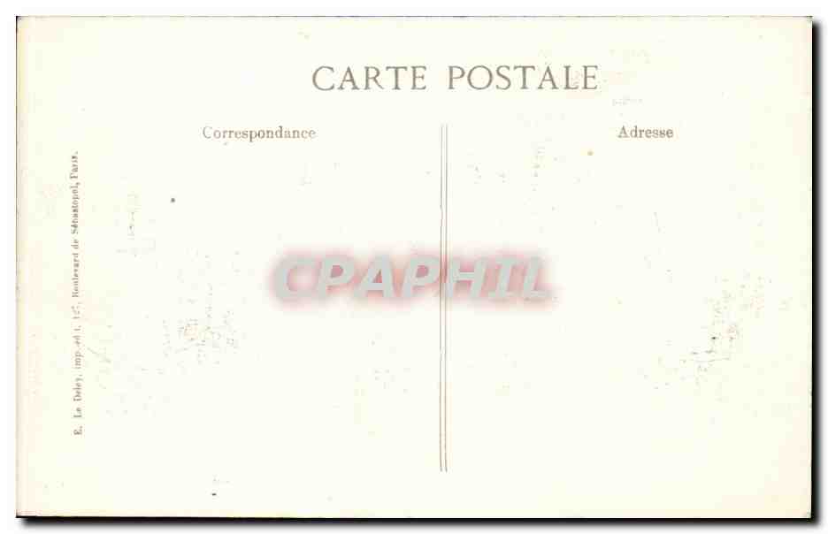 Explosion de Saint-Denis, 4 Mars 1916 — Poste de Police - Au fond les ruines du Fort — Viné, Paris — Verso