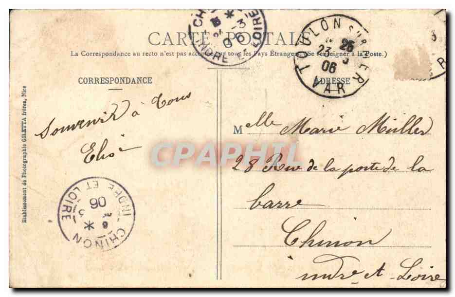 CPA La SArbacane Contre torpilleur Inspection a bord — Verso