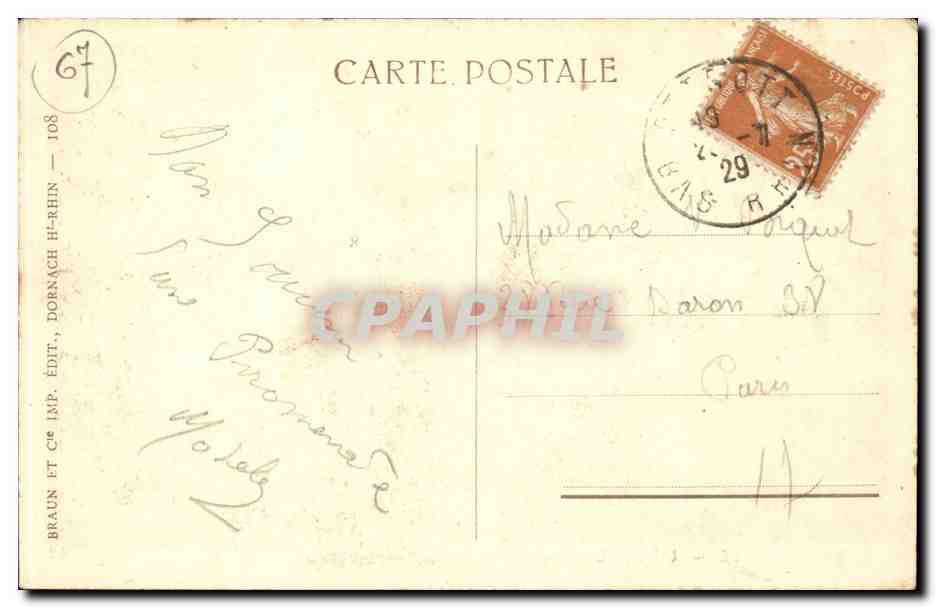 Sainte-Odile — L'Église — Braun & Cie, Dornach — Verso