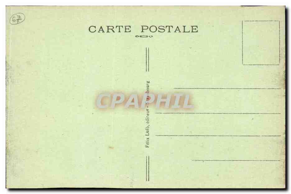 CPA Strasbourg Place Broglie — Rückseite