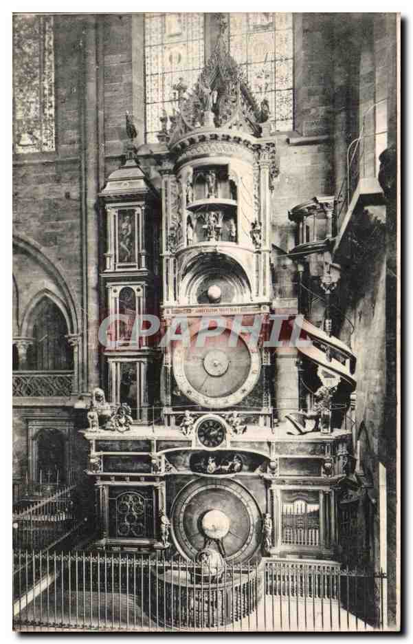 CPA Strasbourg Astronomische Uhr im Munster Horloge Clock