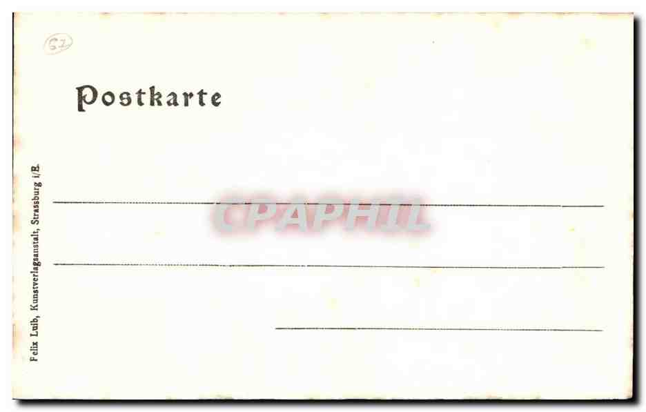 CPA Strasbourg Portail  — Verso