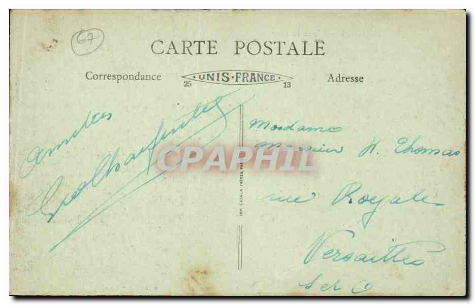 CPA Strasbourg Mont Saint odile — Rückseite