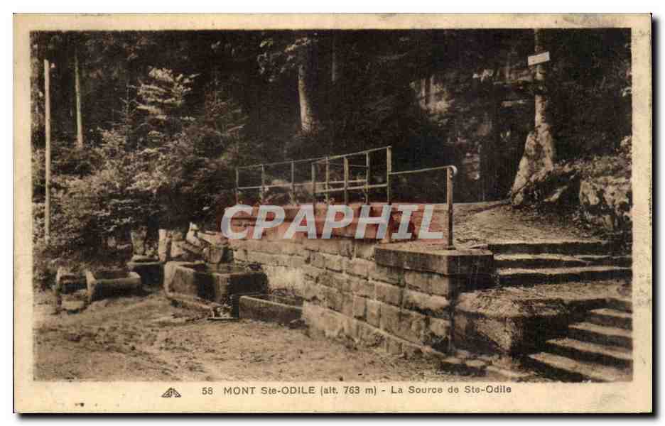 Mont Ste-Odile (alt. 763 m) — La Source de Ste-Odile — CPAPHIL