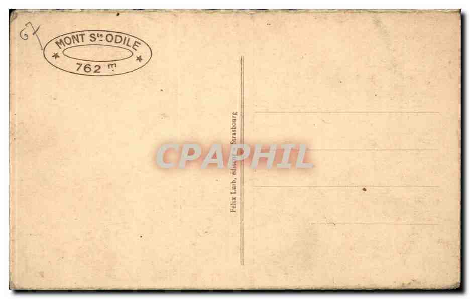 Mont Sainte-Odile - Petite cour — éditeur Felix Lanb, Strasbourg — Verso