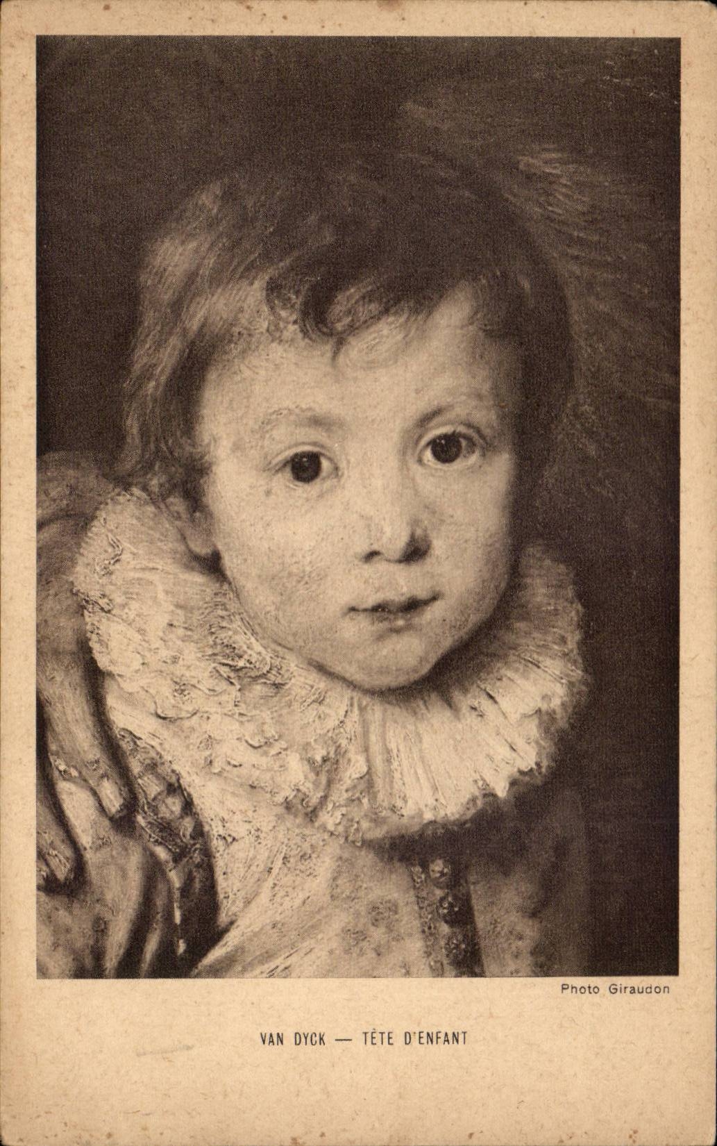 CPA Van Dyck Tete d'enfant