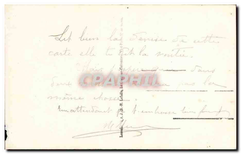 Pequeña Poste del Fr... — juego de palabras sobre 'Tesoro y Correos' — editor TRESOR ET POSTES — Reverso