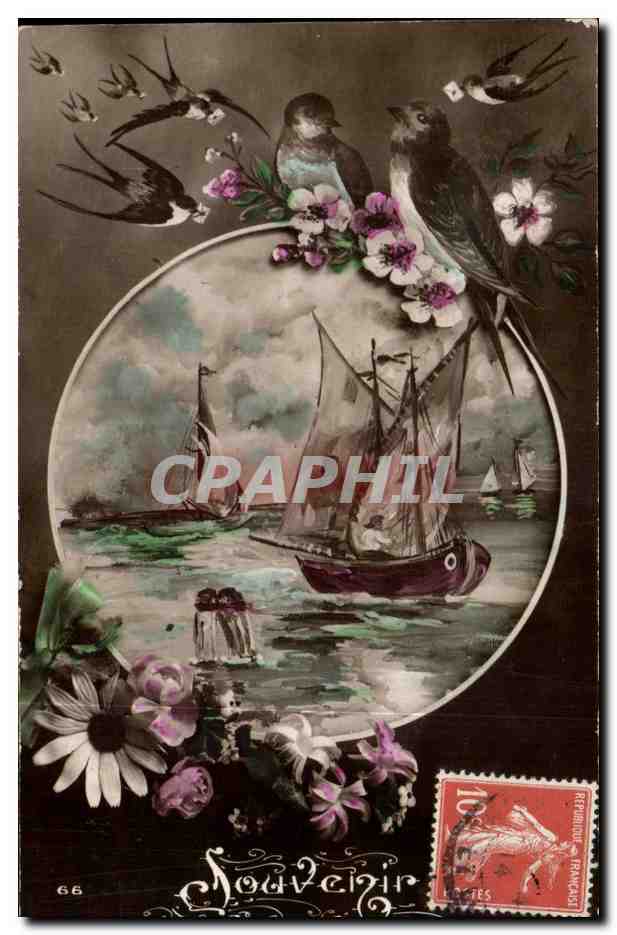 CPA Fantaisie Bateau Souvenir