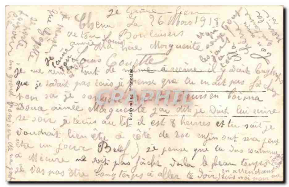 CPA Fantaisie Fleurs Une pensee — Back