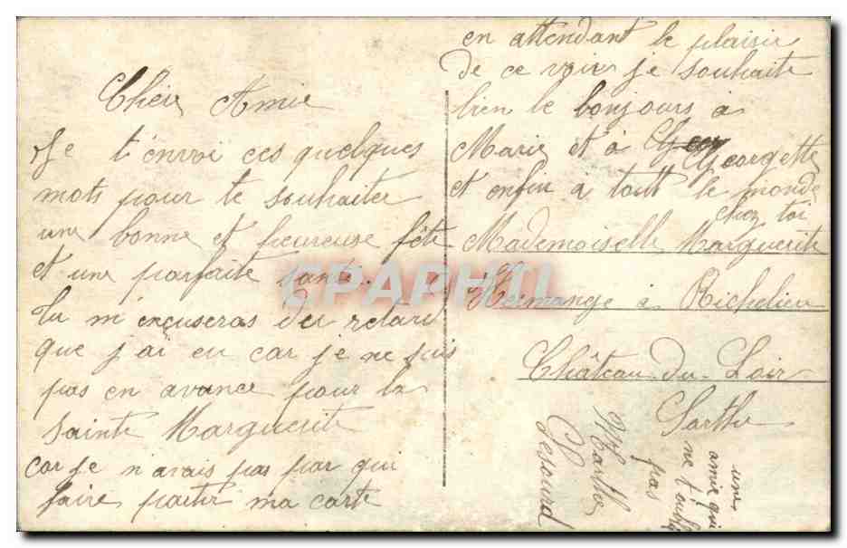 CPA Fantaisie Fleurs  — Verso