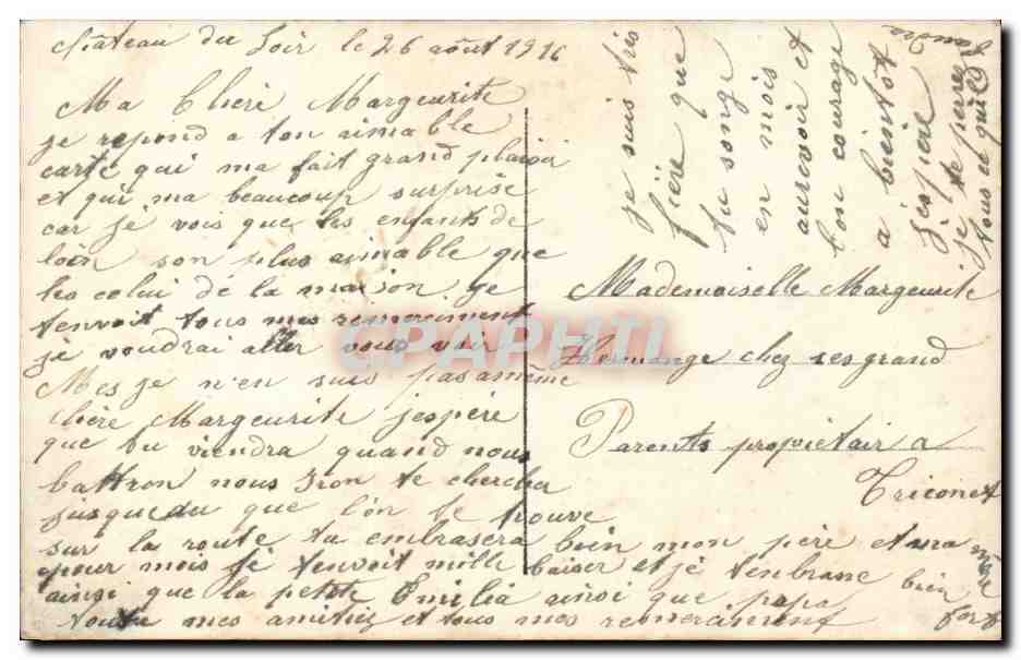 CPA Fantaisie Fleurs  — Rückseite