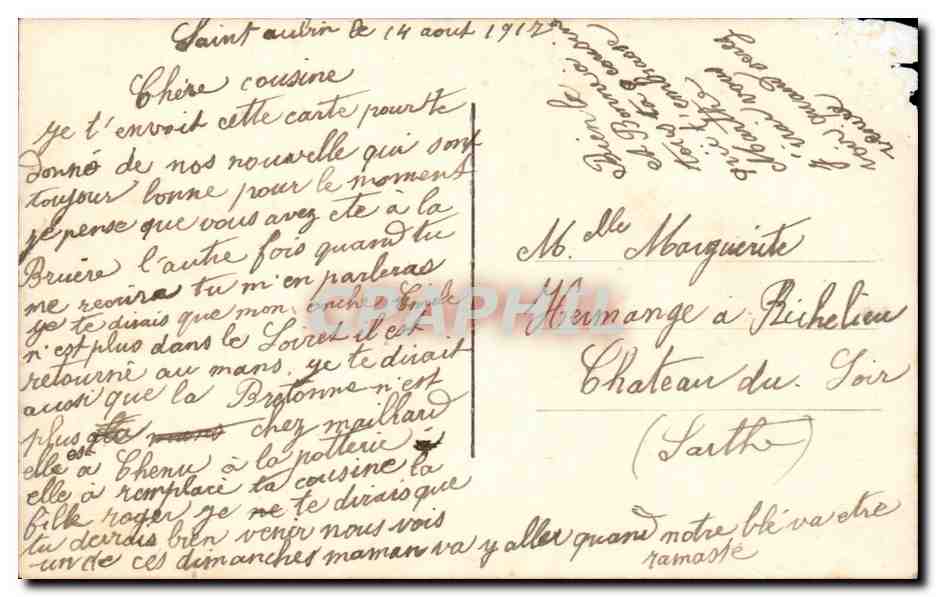 CPA Fantaisie Fleurs L'oracle de la Marguerite — Verso