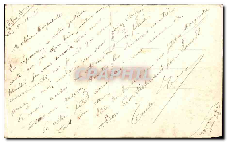 CPA Fantaisie Fleurs — Rückseite
