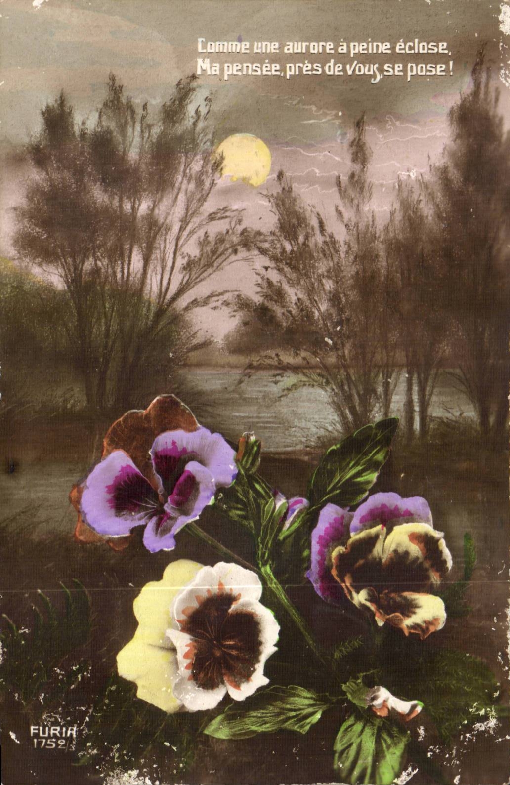 CPA Fantaisie Fleurs