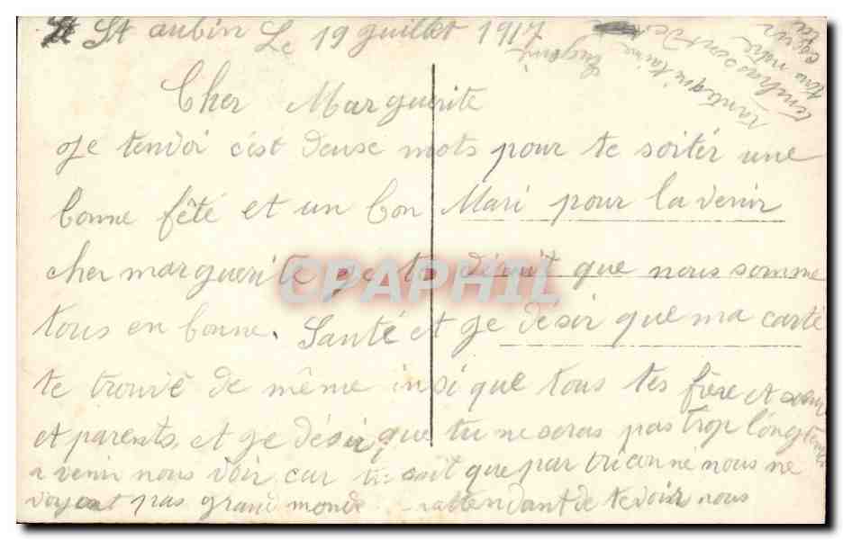 Doux Serments — scène de flirt avec rose — éditeur DIX n°4501 — Verso