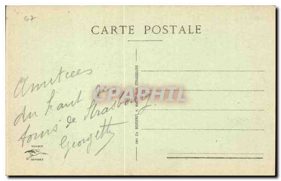 CPA Strasbourg Vue prise de l'ancien palais imperial  — Verso