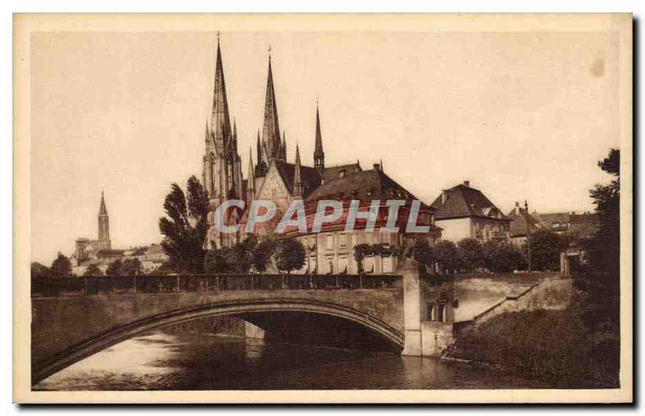 CPA Strasbourg Eglise Saint Paul et cathedrale