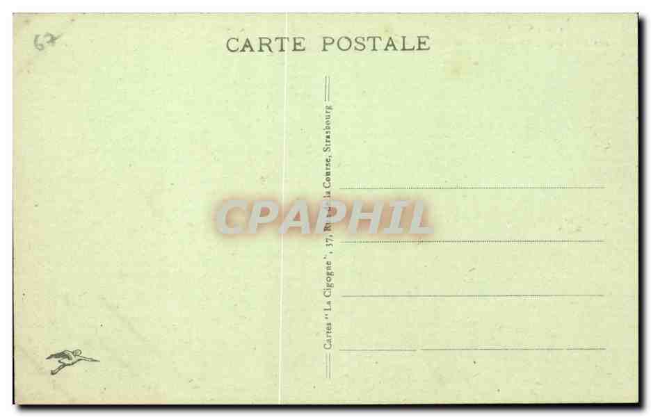 CPA Strasbourg Pont des Vosges Eglise St Paul et cathedrale — Rückseite