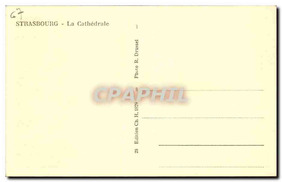 CPA Strasbourg Cathedrale  — Verso