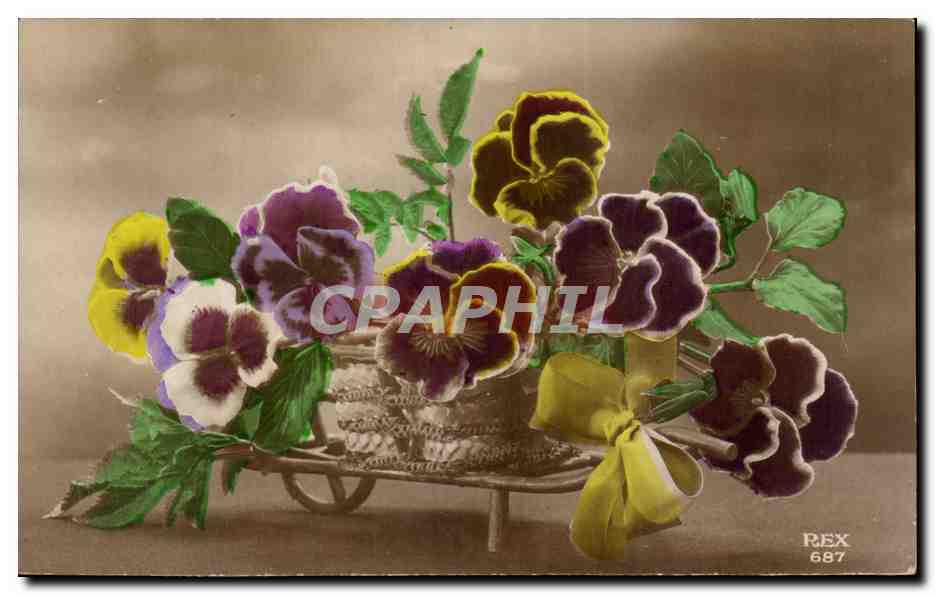 CPA Fantaisie Fleurs