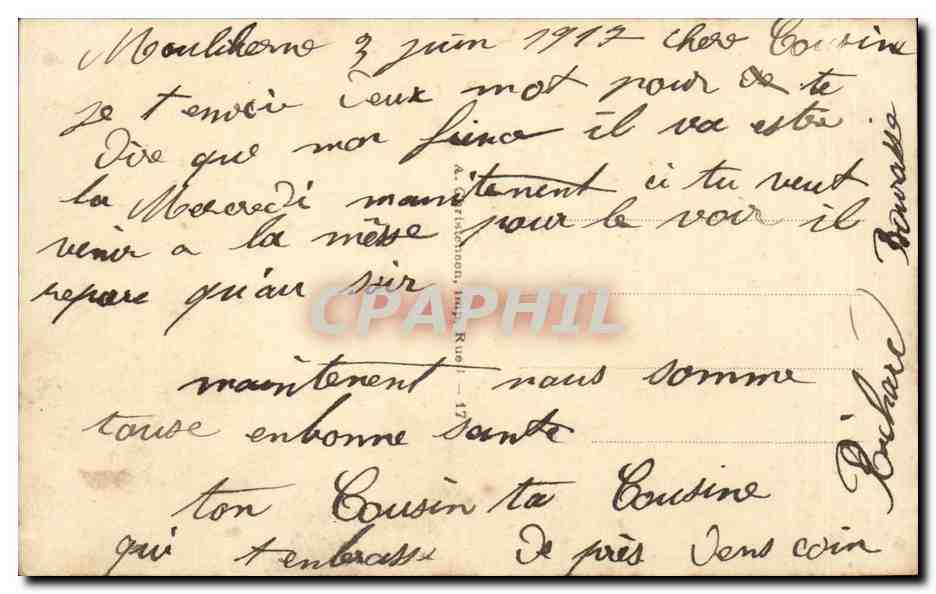 CPA Fantaisie Fleurs — Verso