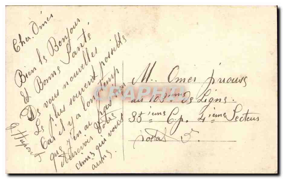 CPA Fantaisie Femme Taine d Mlle Germaine — Back
