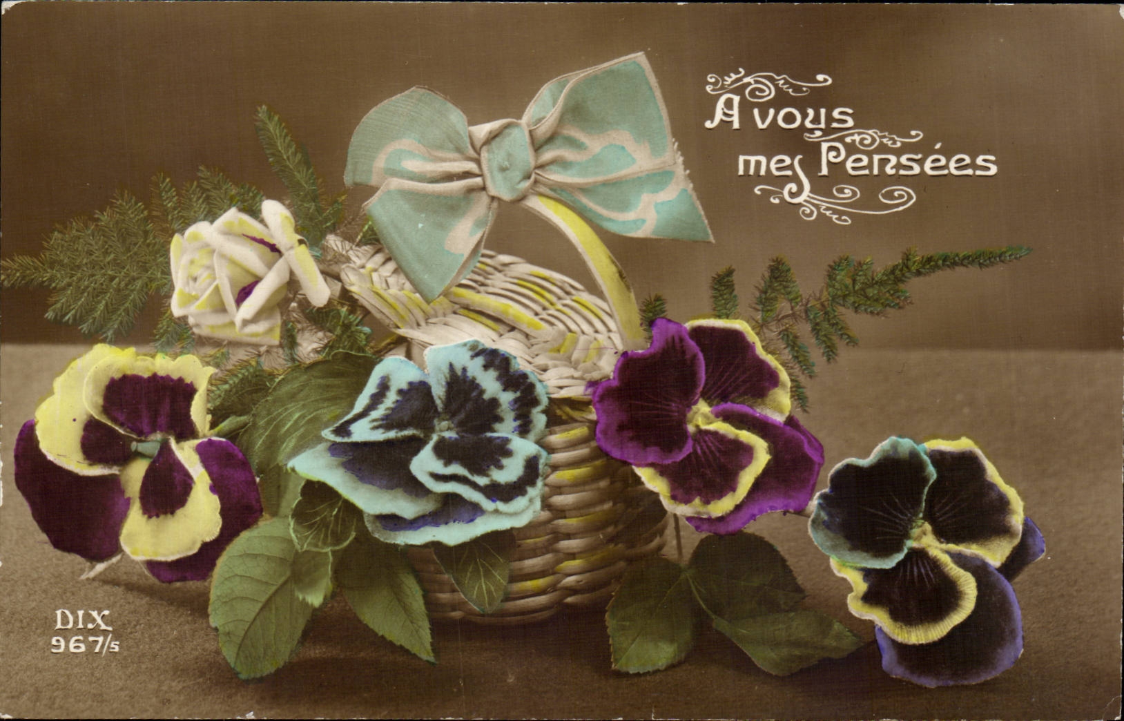 CPA Fantaisie Fleurs