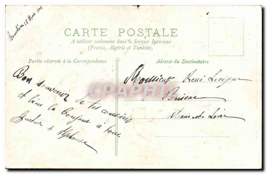 CPA Fantaisie Fleurs Don du coeur — Verso