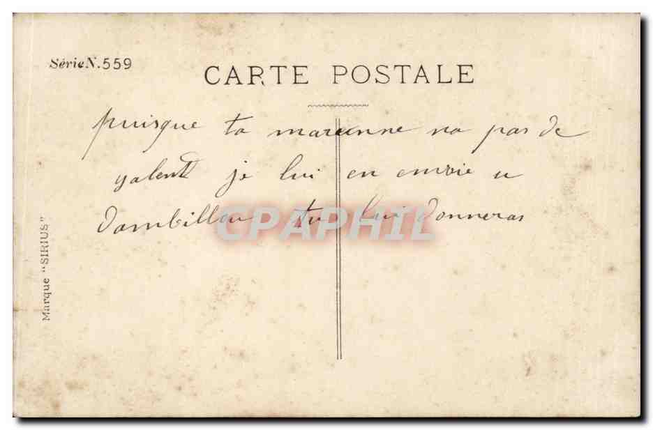 CPA Fantaisie Homme — Verso