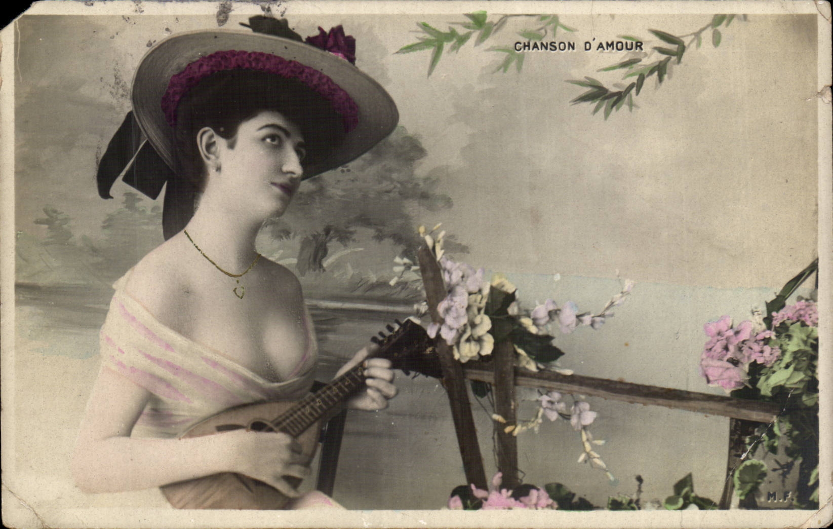 CPA Fantaisie Femme Chanson d'amour