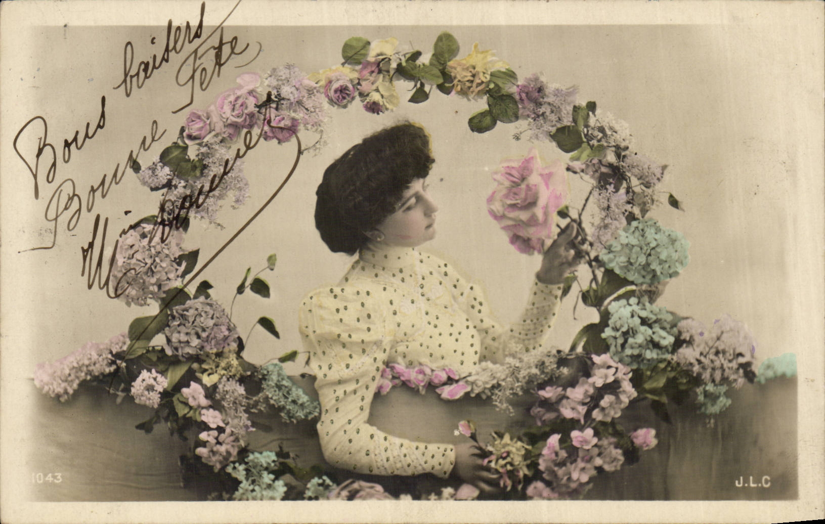 Donna circondata da fiori — J.L.C. n°1043