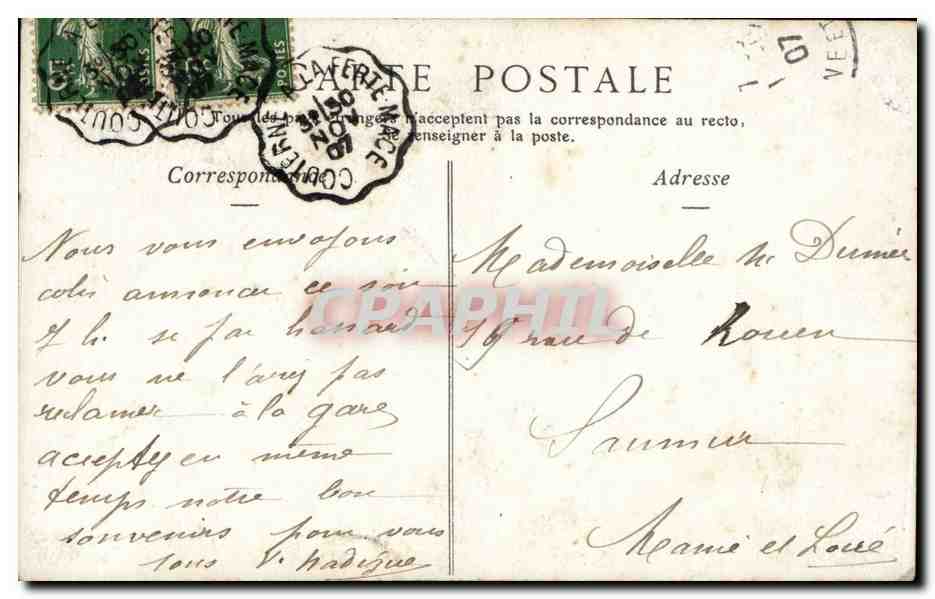 CPA Fantaisie Enfant Doux souvenir  — Verso