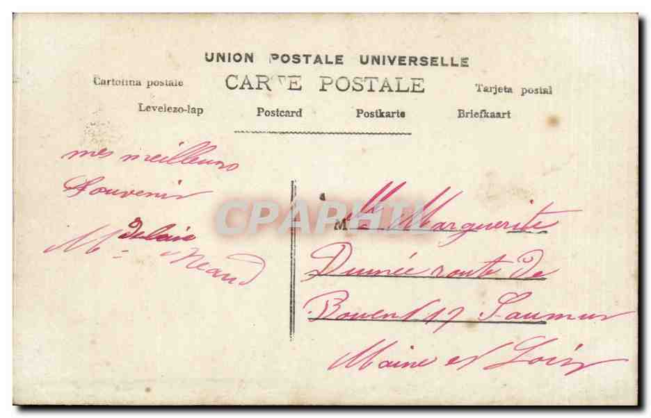 CPA Fantaisie Enfant Amitie sincere — Verso