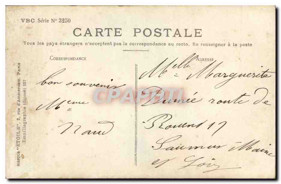 CPA Fantaisie Enfant Garcon Porte bonheur — Rückseite