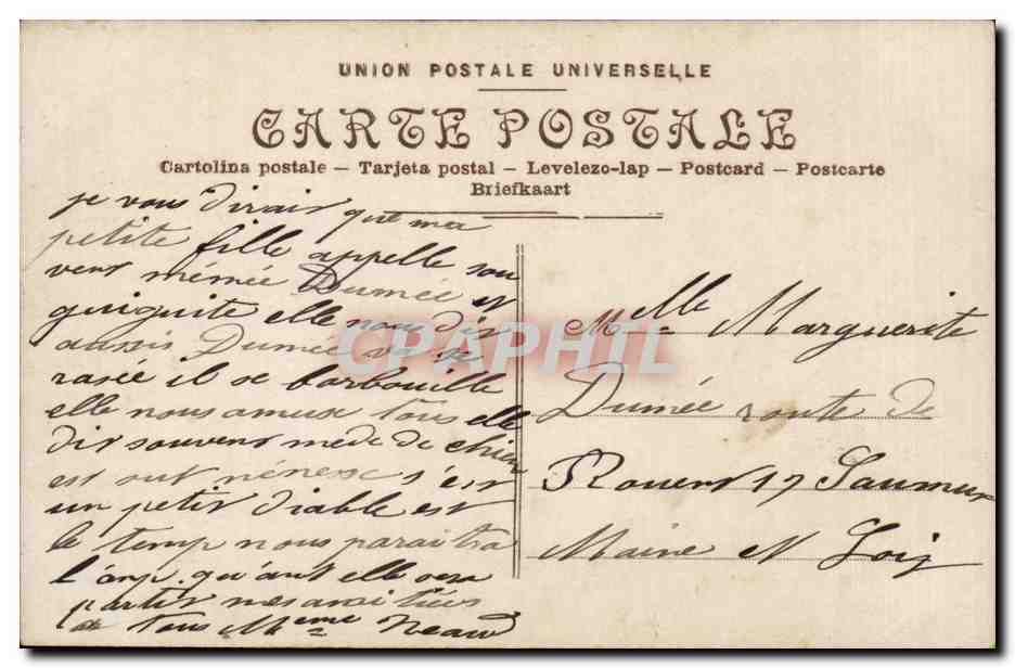CPA Fantaisie Enfant  — Rückseite