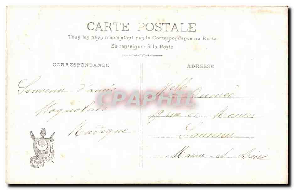 Junge Mädchen, das eine Schachtel prüft — Schätze einer jungen Frau — Paris, Nr. 3142 — Rückseite