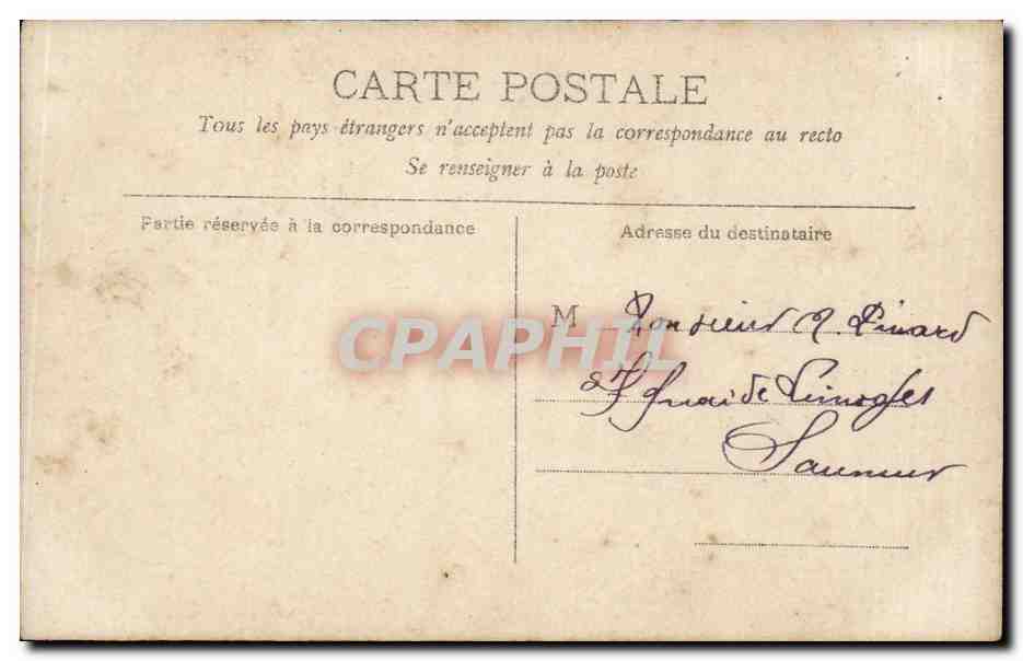 Couple en extérieur — scène amoureuse — Paris, éditeur Paris, n°738/p — Rückseite