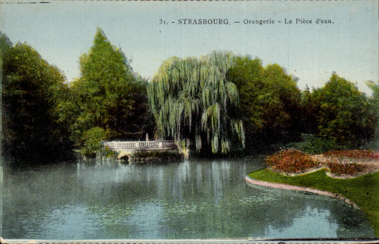 Strasbourg CPA Orangerie La piece d'eau