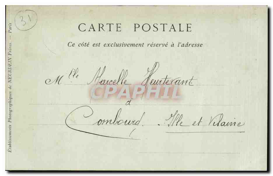 CPA Toulouse L'ile du jardin des Plantes Les passerelles — Verso