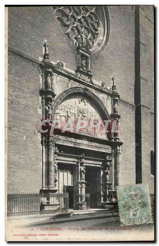 CPA Toulouse Porte de l'eglise de la Dalbade