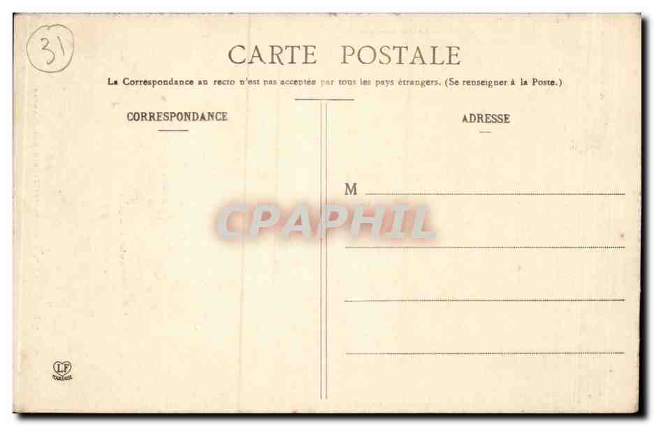 CPA Toulouse Le retour par Seysses Jardin des Plantes — Rückseite