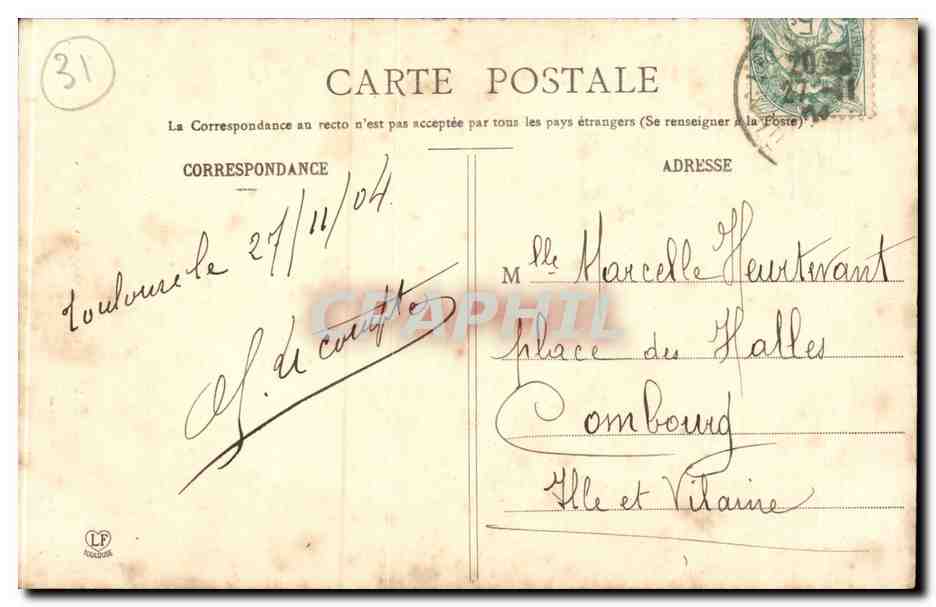 CPA Toulouse La colonne de 1814 — Back